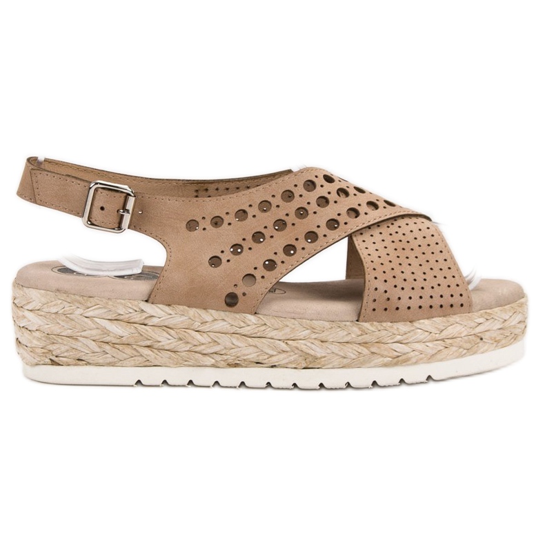 SHELOVET Espadrilles sandals brown