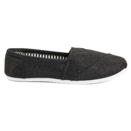 SHELOVET Glitter Slip On Sneakers black SHELOVET Glitter Slip On Sneakers black