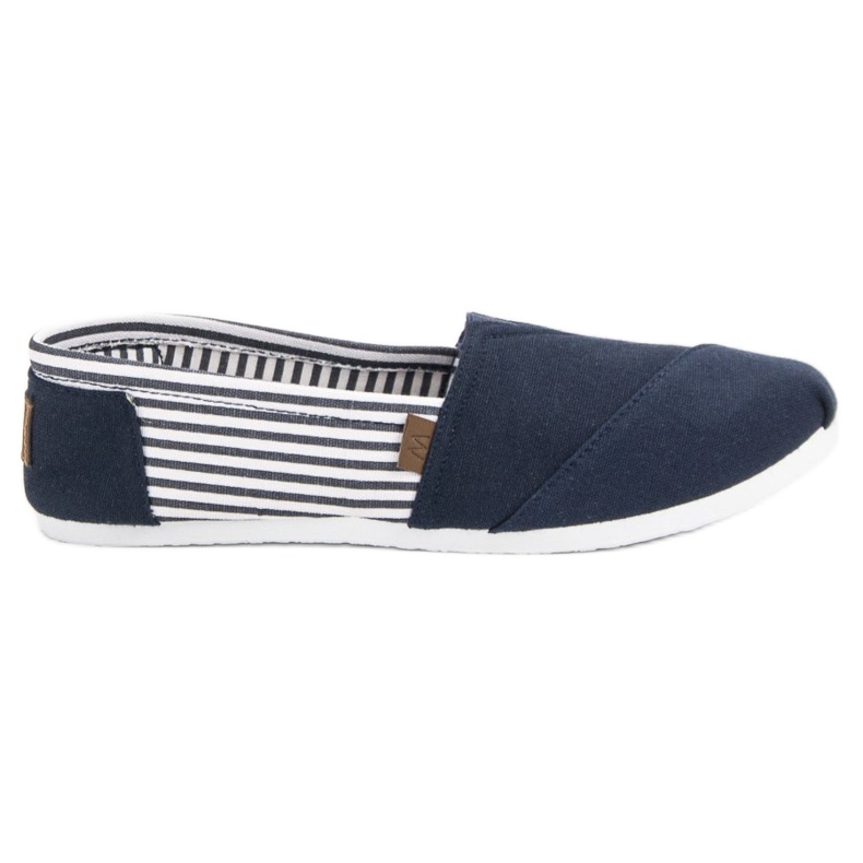 SHELOVET Slip On Light Sneakers white navy blue SHELOVET Slip On Light Sneakers white navy blue