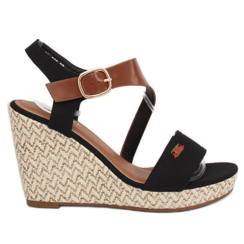 Black BL-360 Black wedge sandals
