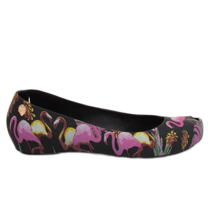 Meliski with flamingos black CK85 Black violet multicolored