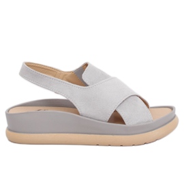 Gray women's sandals G-202 Gray grey