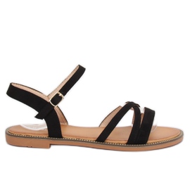 Black women's sandals S55 Black