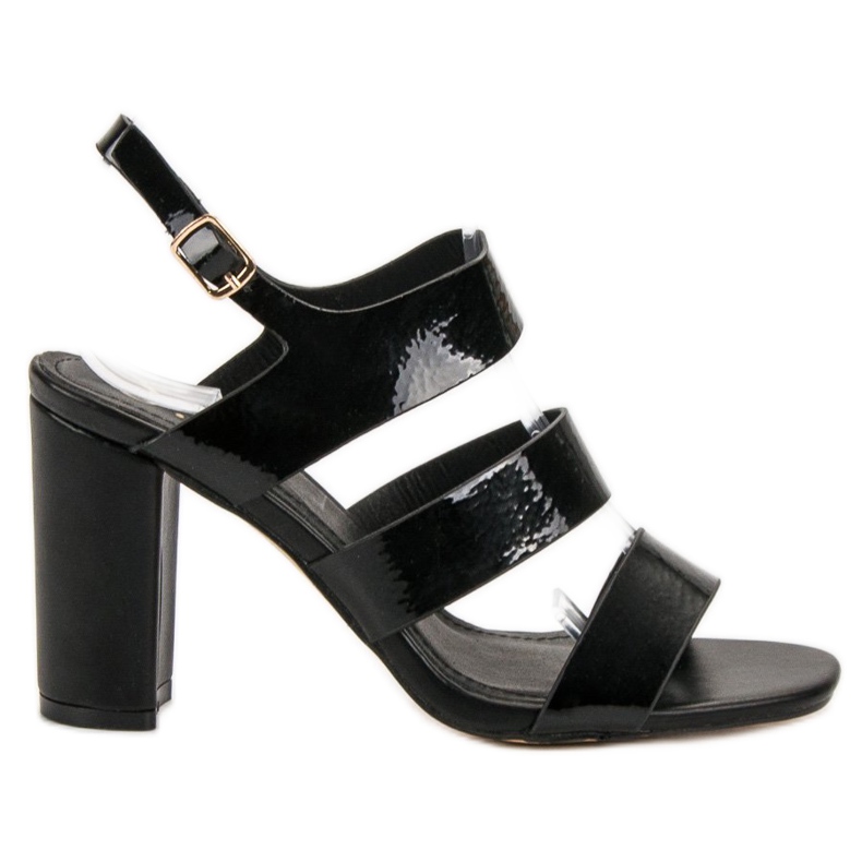 SHELOVET Black Sandals On A Bar SHELOVET Black Sandals On A Bar