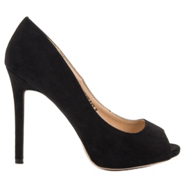 Jumex Sexy Open Toe Heels black