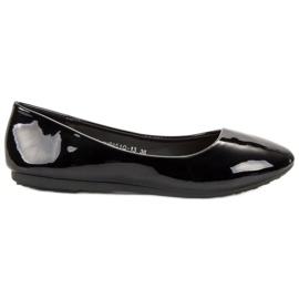 GUAPISSIMA Lacquered ballerinas black