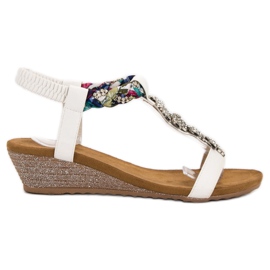 SHELOVET Sandals With Ornaments white