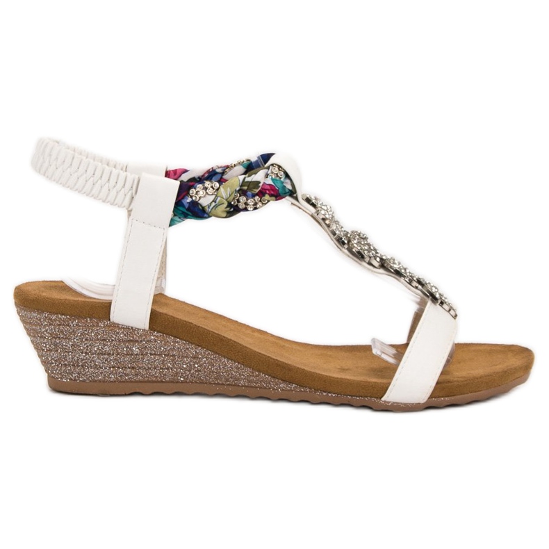 SHELOVET Sandals With Ornaments white