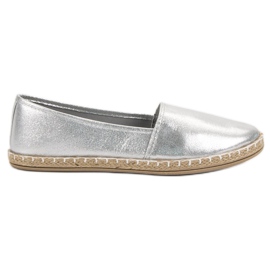 New Tlck Silver Espadrilles grey