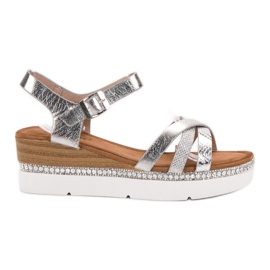 Seastar Fashionable Sandals With Cubic Zirconia grey Seastar Fashionable Sandals With Cubic Zirconia grey