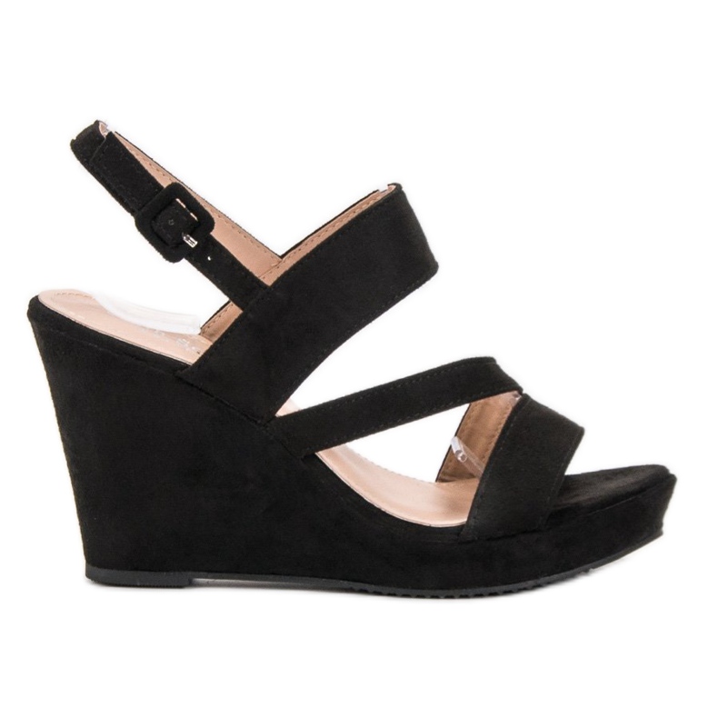SHELOVET Wedge Sandals black