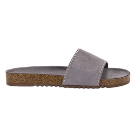 Goodin Suede Slippers grey Goodin Suede Slippers grey