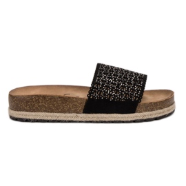 Goodin Openwork Slippers black Goodin Openwork Slippers black