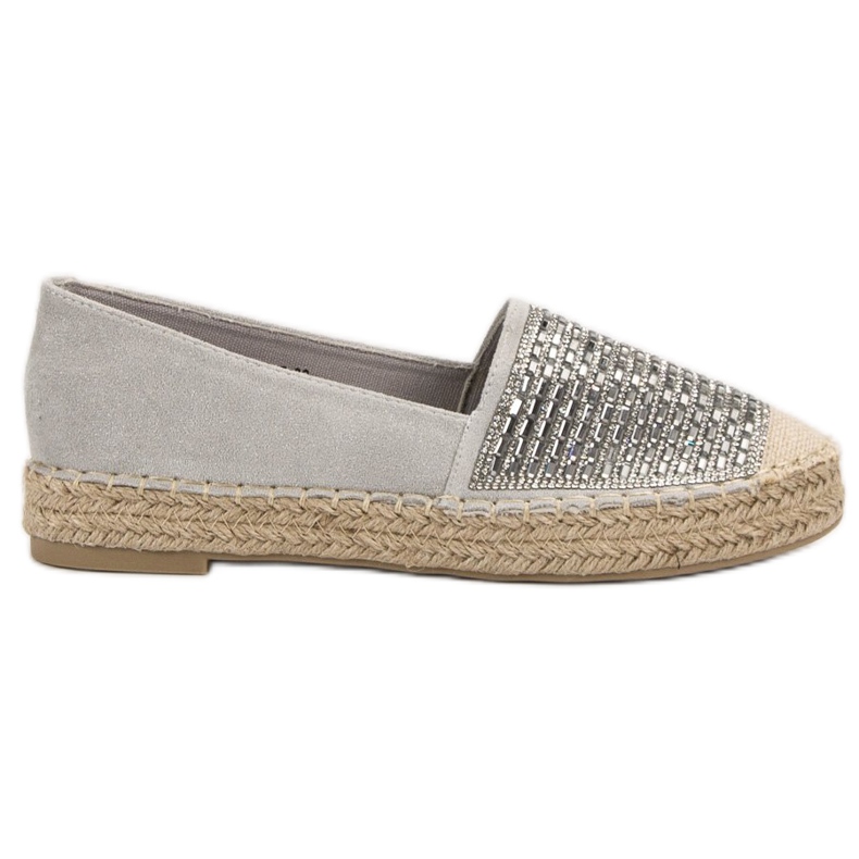 Espadrilles With Cubic Zirconia Vices grey