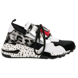 Fashionable VICES sneakers white multicolored