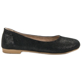 Leather VINCEZA ballerinas black Leather VINCEZA ballerinas black