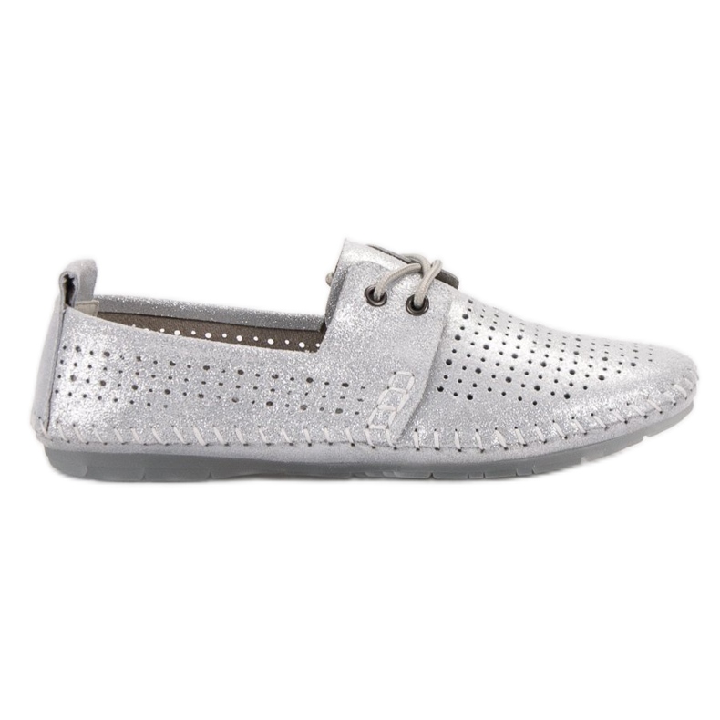 VINCEZA leather sneakers grey VINCEZA leather sneakers grey