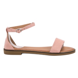 Laura Mode Classic flat sandals pink