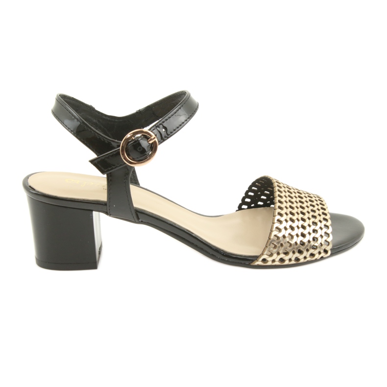 Espinto Black / gold sandals yellow Espinto Black / gold sandals yellow