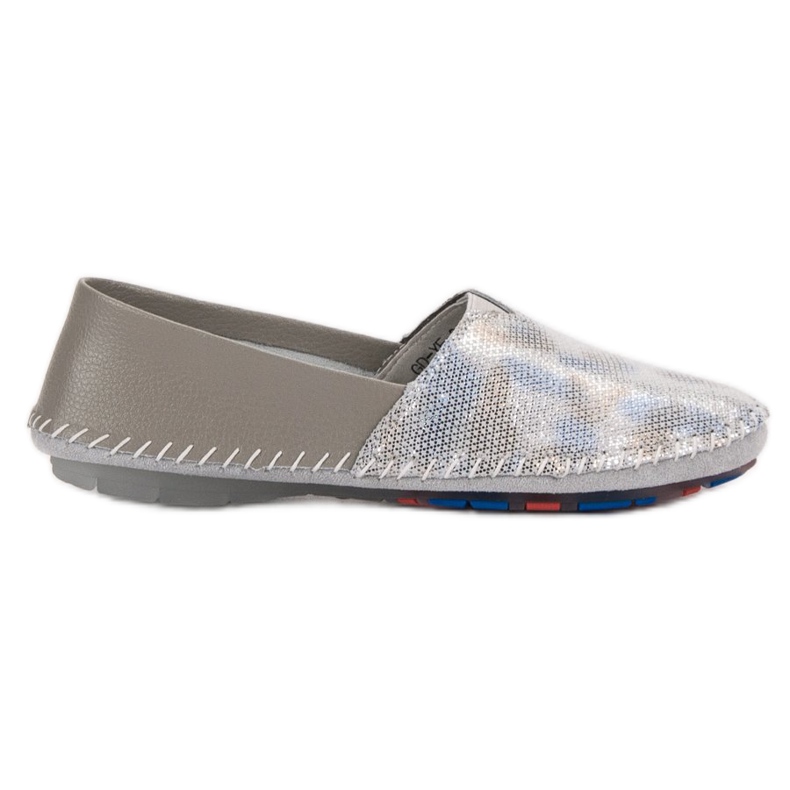 Goodin Leather Slip-on Shoes grey