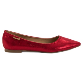 Super Me Shiny ballerinas red