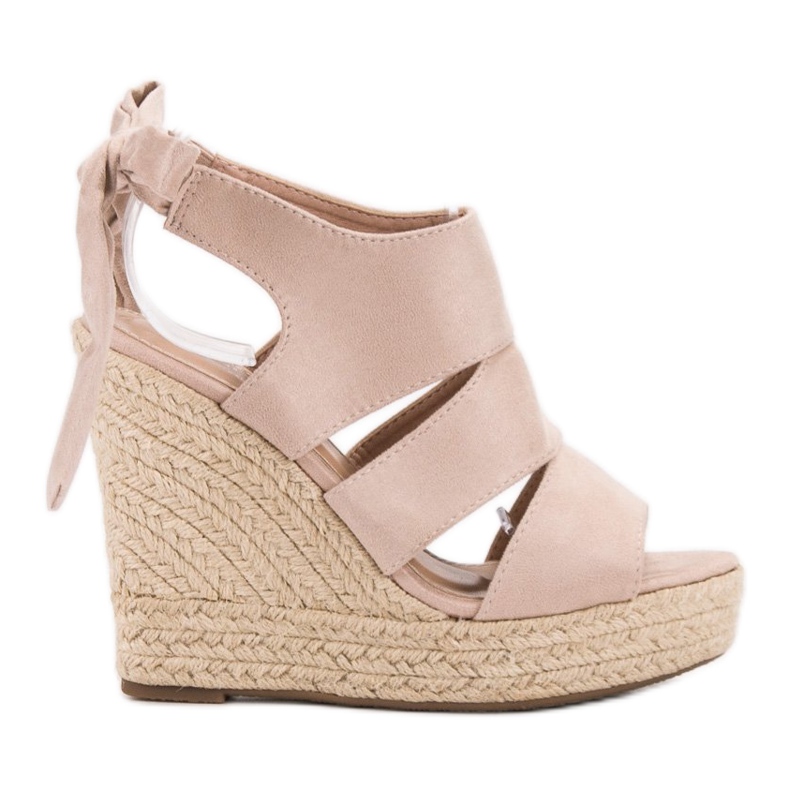 Cm Paris Beige Wedge Sandals