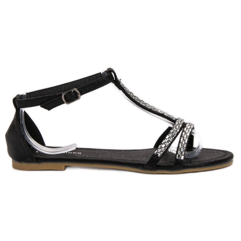 L. Lux. Shoes Flat Sandals black