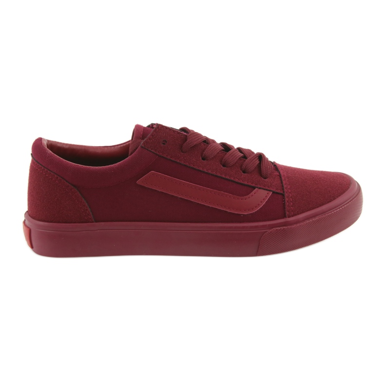 Sneakers tied AlaVans Atletico 18081 burgundy red