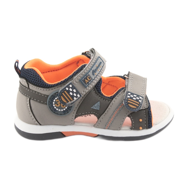American Club DR13 boys' sandals gray orange grey navy blue American Club DR13 boys' sandals gray orange grey navy blue