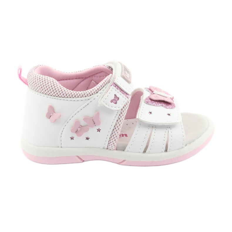 American Club American DR19 white butterfly girls' sandals pink