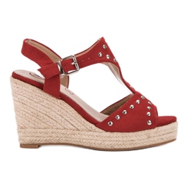 Kylie Sandals With Rhinestones red Kylie Sandals With Rhinestones red