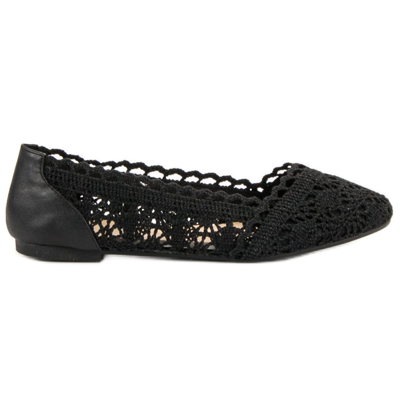 Coura Black Lace Ballerinas