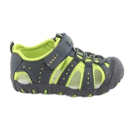 American Club DR11 velcro sandals for boys green navy blue