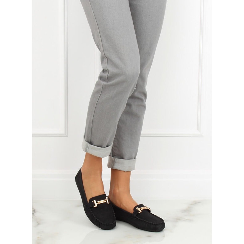 Women's black moccasins VS-685 Black II-GAT Women's black moccasins VS-685 Black II-GAT
