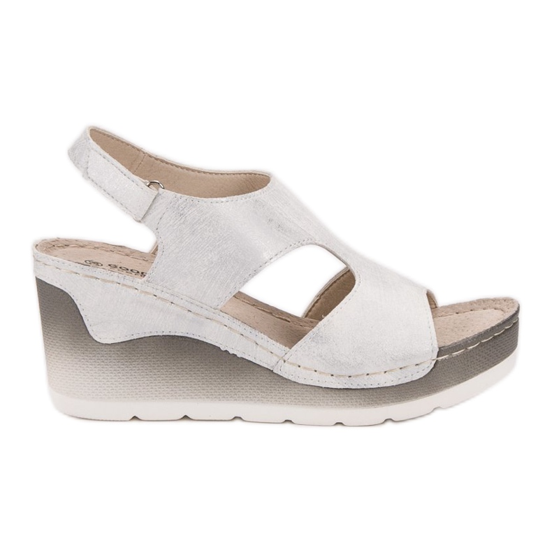 Goodin Comfortable wedge sandals white