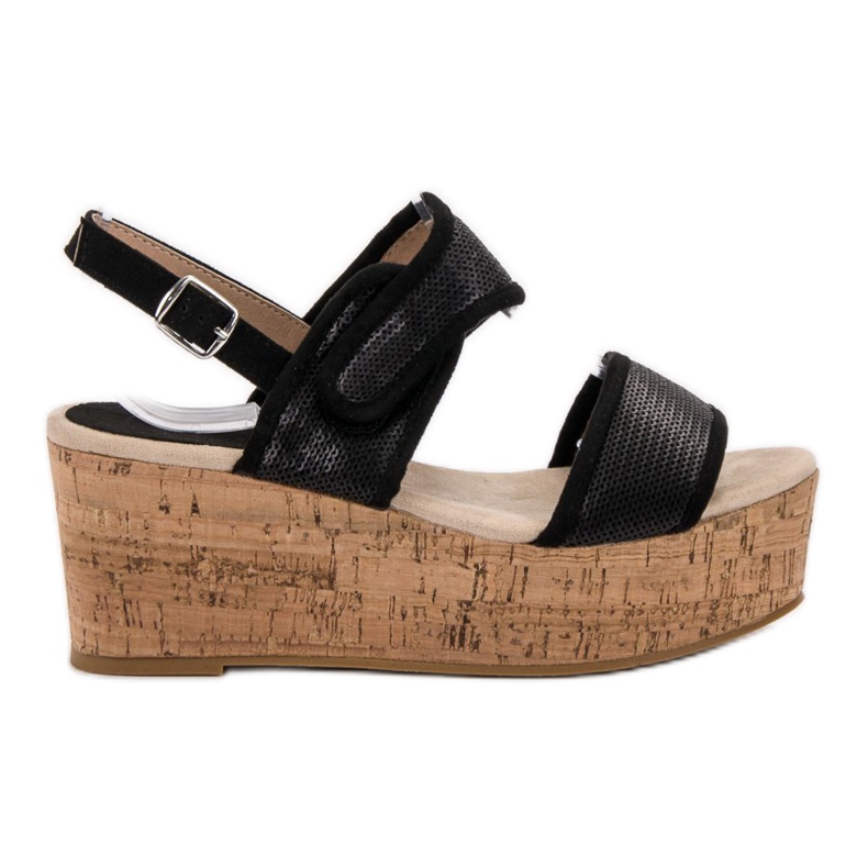 Kylie Velcro Sandals black