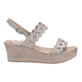 Aclys Light sandals on a wedge heel grey