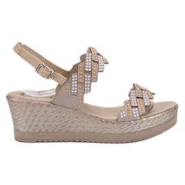 Aclys Light sandals on a wedge heel brown