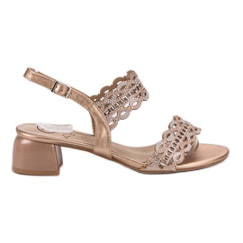 Kylie Stylish high-heeled sandals golden