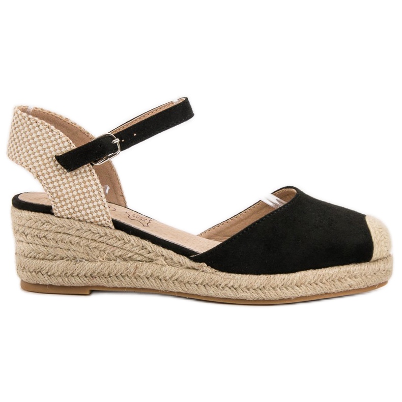 Kylie Wedge Espadrilles black brown