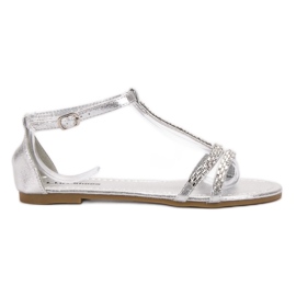 L. Lux. Shoes Flat Sandals grey L. Lux. Shoes Flat Sandals grey