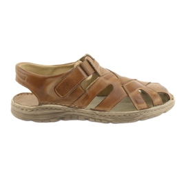 Naszbut 052 beige men's sandals with velcro