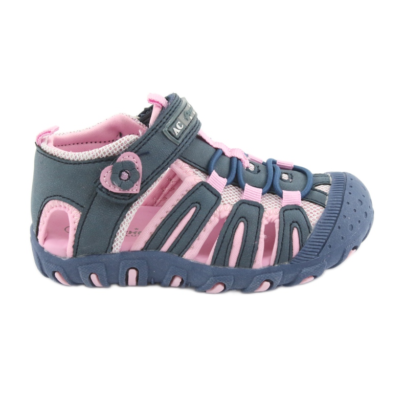 American Club sports sandals blue pink