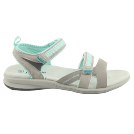 American Club HL12 girls' sandals gray grey green