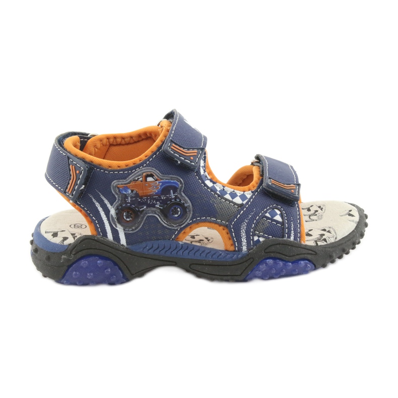 Monster Truck American Club HL18 navy sandals navy blue orange Monster Truck American Club HL18 navy sandals navy blue orange