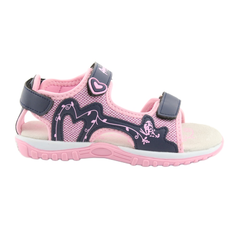 American Club girls' sports sandals pink navy blue American Club girls' sports sandals pink navy blue