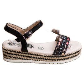 SHELOVET Sandals On The Platform black SHELOVET Sandals On The Platform black