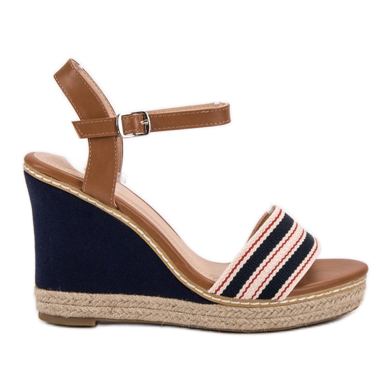 Primavera Casual Wedge Sandals blue navy blue