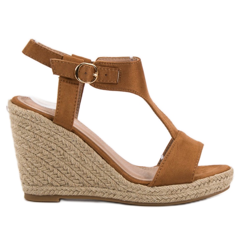 Anesia Paris Fashionable wedge sandals brown Anesia Paris Fashionable wedge sandals brown