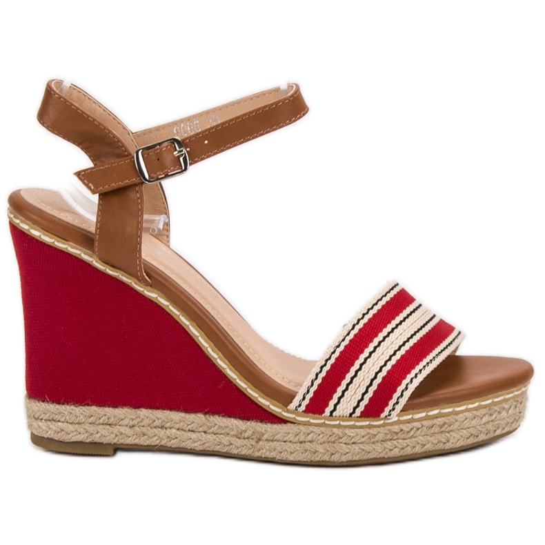 Primavera Casual Wedge Sandals red